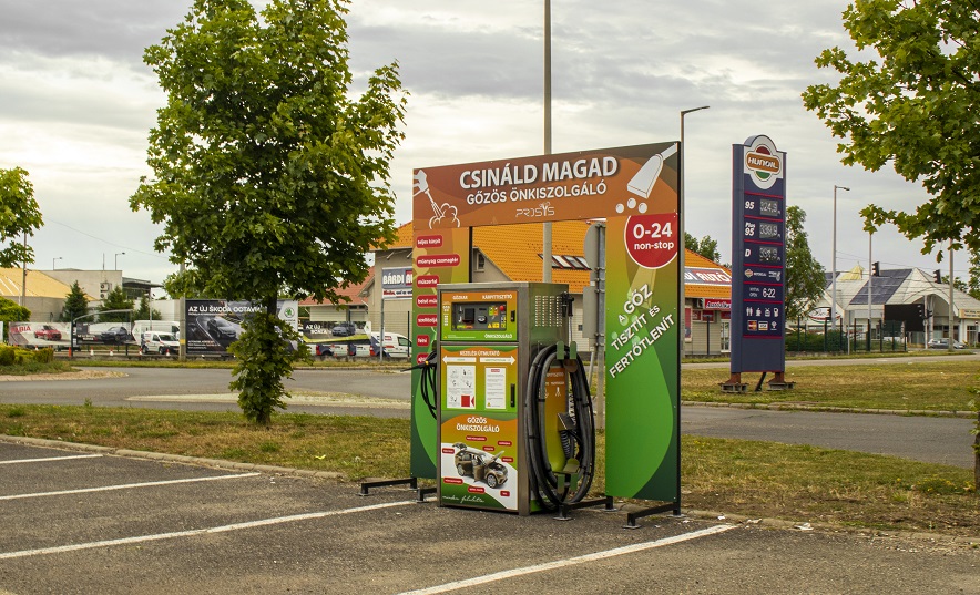 Instalacja odkurzacza parowego przy pasażu handlowym